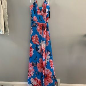 Lulus Floral Maxi Wrap Dress